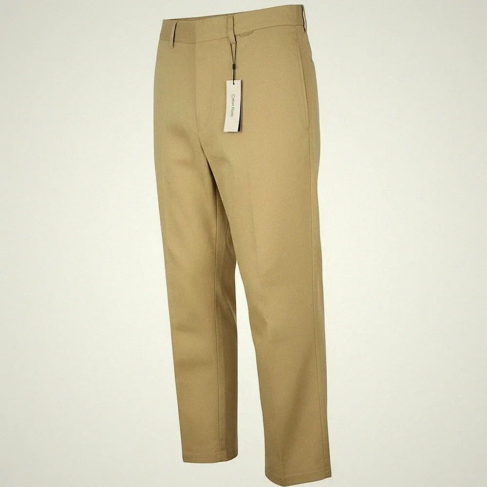Calvin Klein Piece Dyed Tencel Slim Herren-Ther Tapered Chino 36/32 Beige