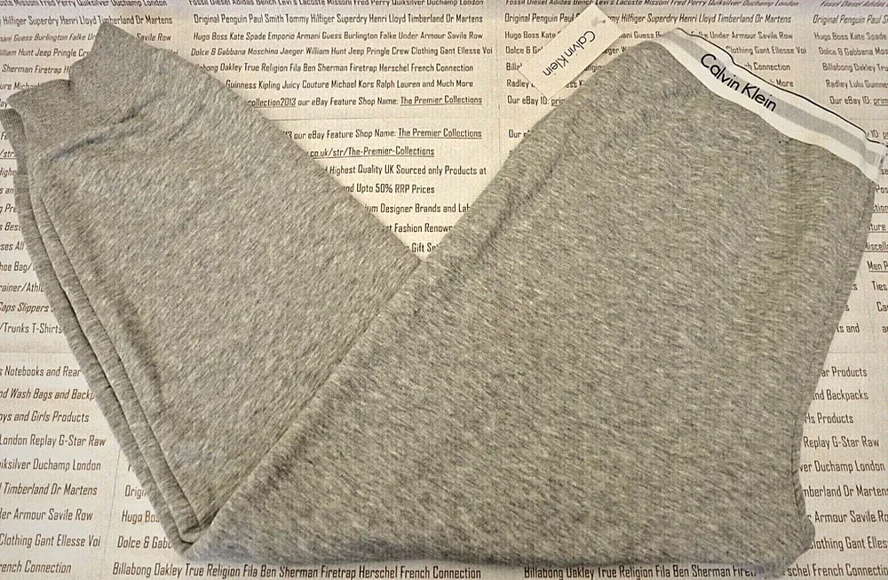 Calvin Klein Pyjama Bündchen Jogginghose Herren UK XL Grau oder Schwarz Lounge Hose 60€
