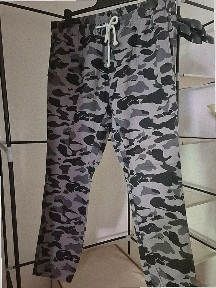 Camo Hose Jogpant L/XL 36 Baggy Camouflage Army grey black Bund 47 cm Jogging