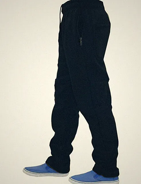 CARABOU JOGGINGHOSE OFFENER SAUM FLEECE RUNNING FREIZEIT JOGGINGHOSE GR. S -2XL
