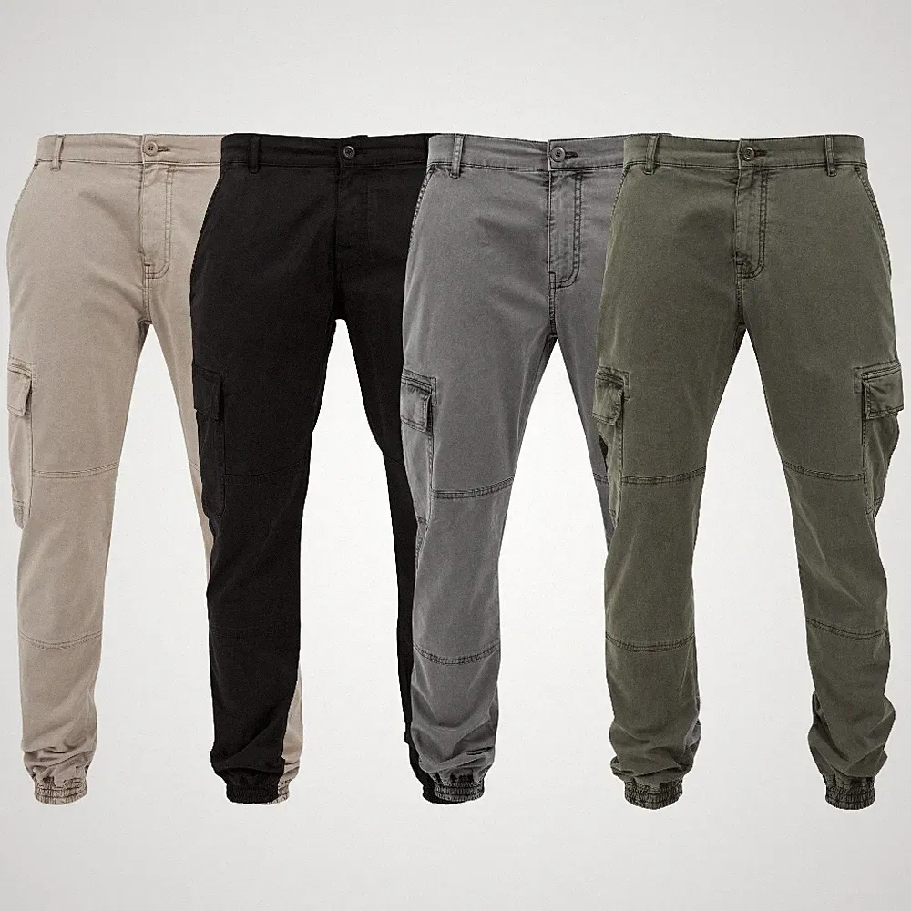 Cargo Jogging Pants UrbanClassics Washed Twill Stretch Freizeit Hose Security