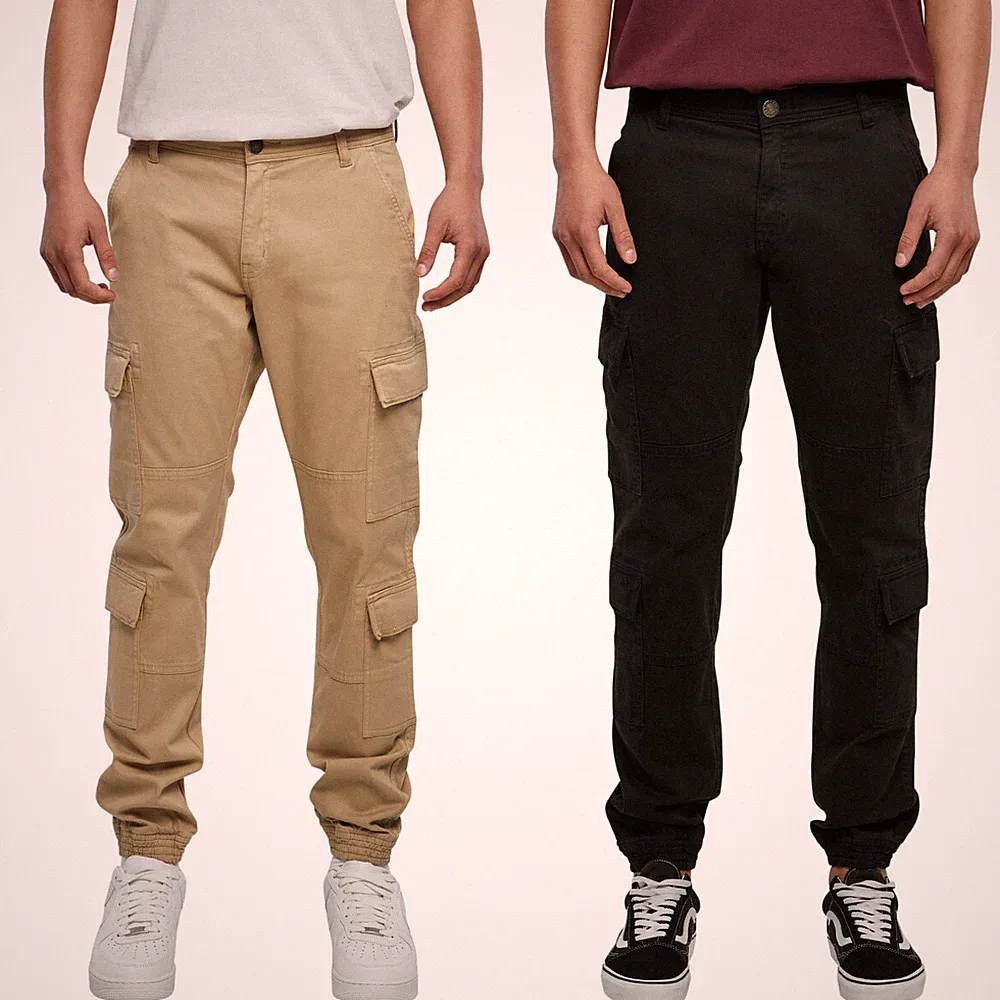 Cargo-Jogginghose Herren Urban Classics Double Cargo Twill Jogging Pants Taschen