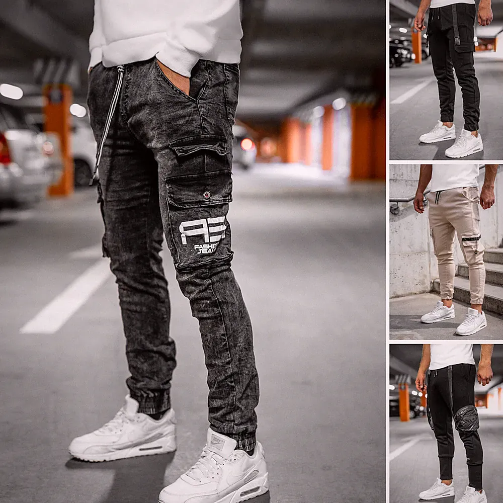 Cargohose Freizeithose Denim Laufhose Sport Jogger Cargo Herren Mix BOLF Motiv