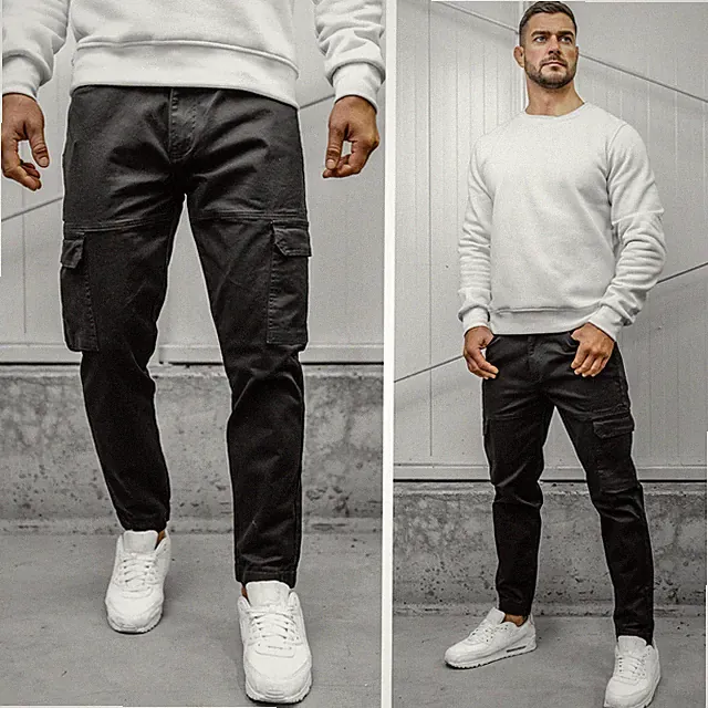 Cargohose Freizeithose Textilhose Classic Men Cargo Casual Herren BOLF Unifarben