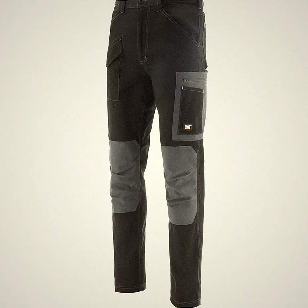 CAT Hose Essentials Cargo Arbeitshose schwarz grau robuste Herren Workwear