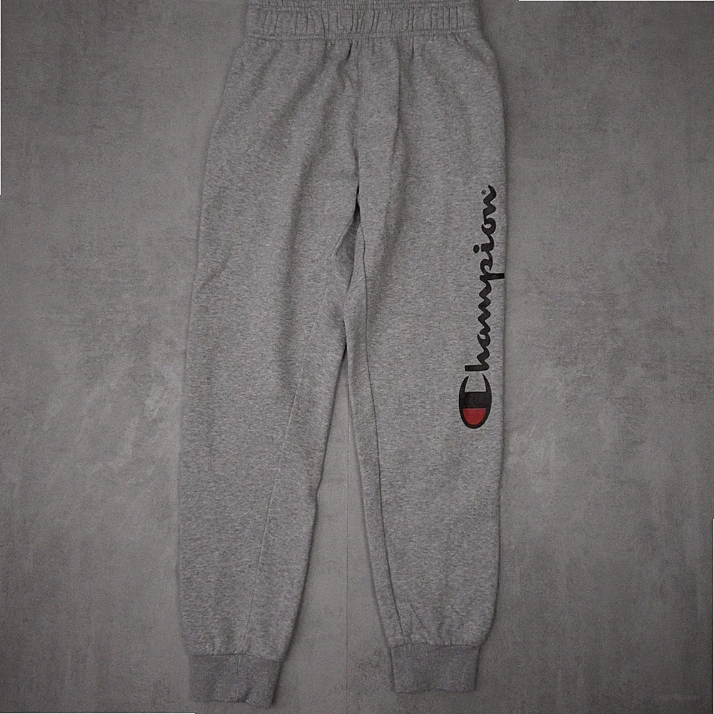 Champion Authentic Jogginghose Herren S Grau Script Logo Regular Fit Sportwear
