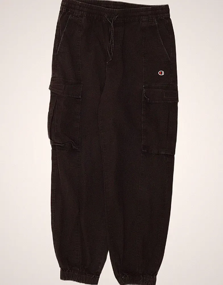 Champion Herren Jogginghose Cargo Hose Große W34 L28 Schwarz CK17