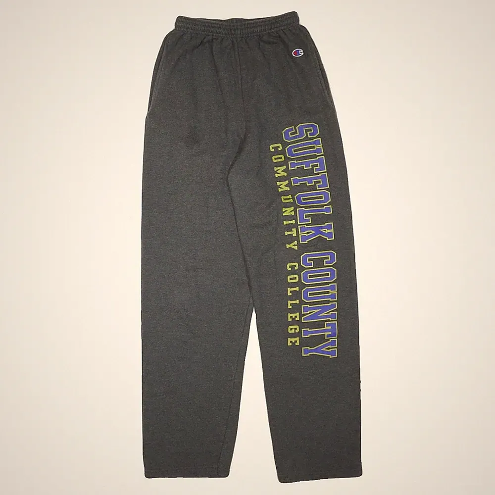 CHAMPION Herren Jogginghose Grau Suffolk Grafschaft Aufdruck Slim Konisch S W24