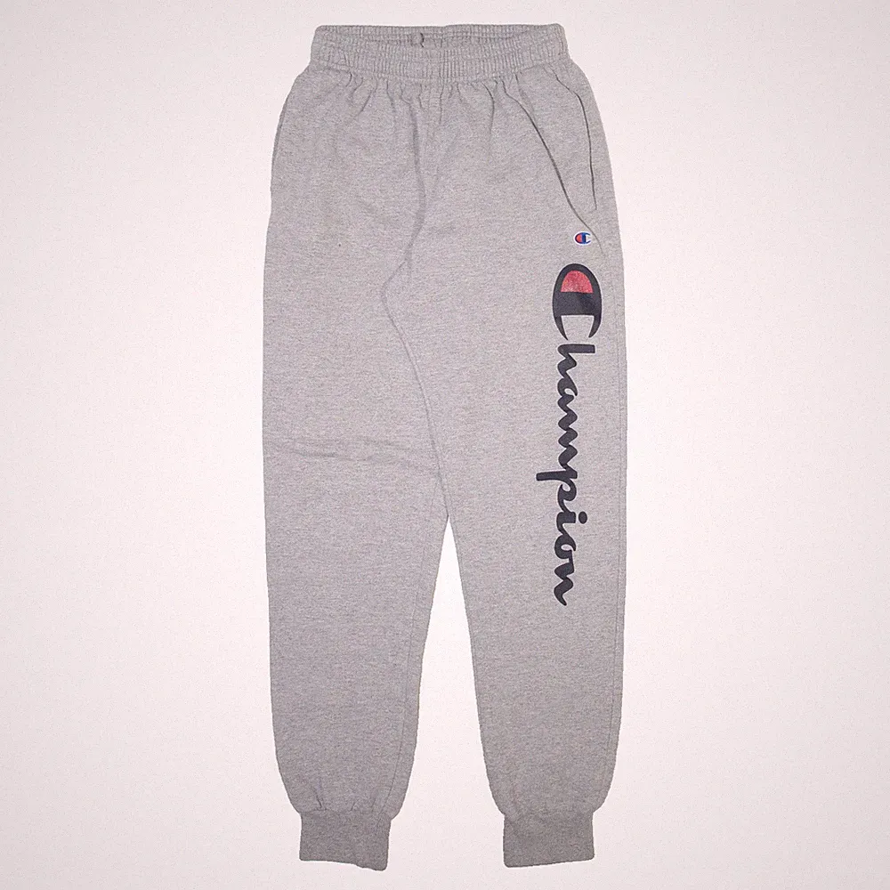 CHAMPION Herren Jogginghose Grau Tapered W24 L28 Baumwollmischung