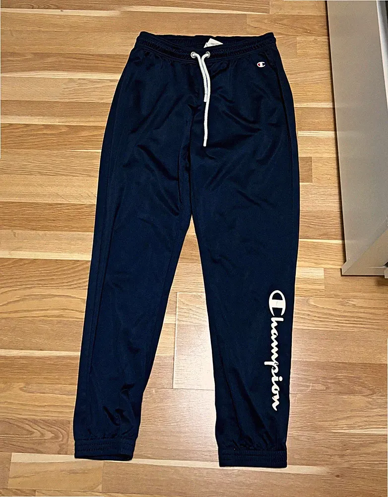 Champion Herren Jogginghose M Schwarz Logo elastischer Bund Bindeverschluss