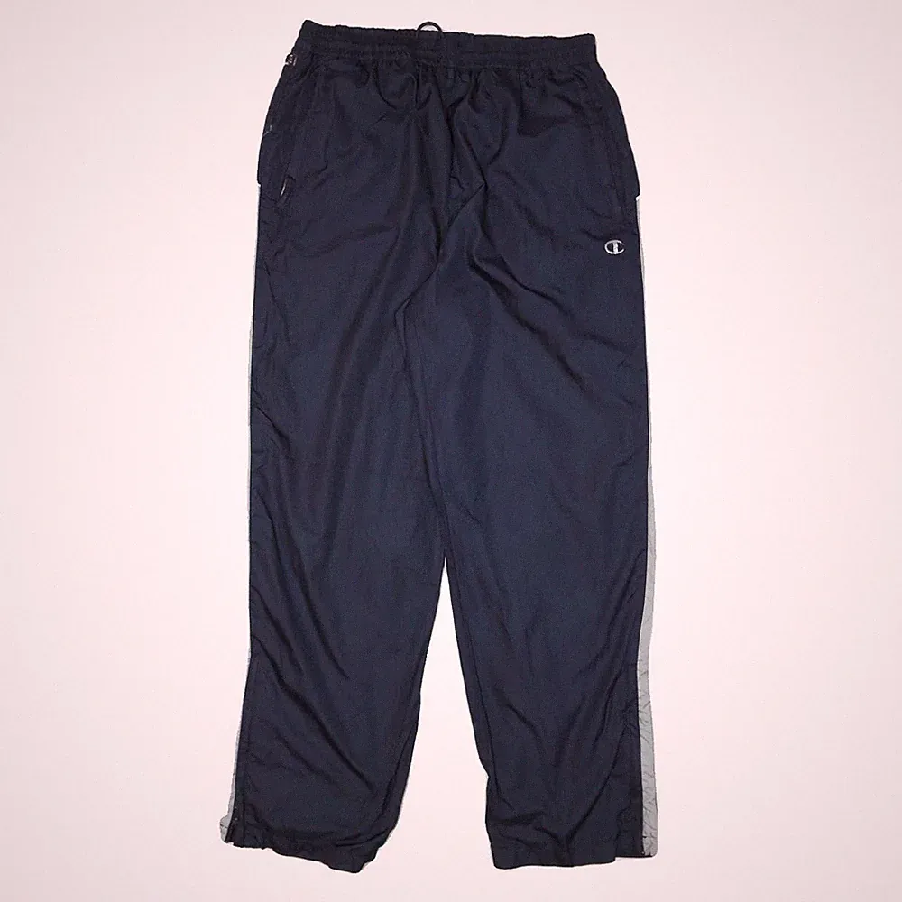 CHAMPION Herren Jogginghose Navyblau Weißstreifen Regular Tapered L W32 L31