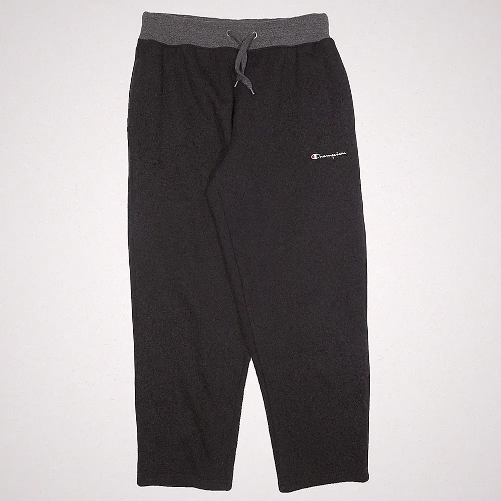 CHAMPION Herren Jogginghose Schwarz Grau Regular Tapered M W32 L30 Baumwollmix