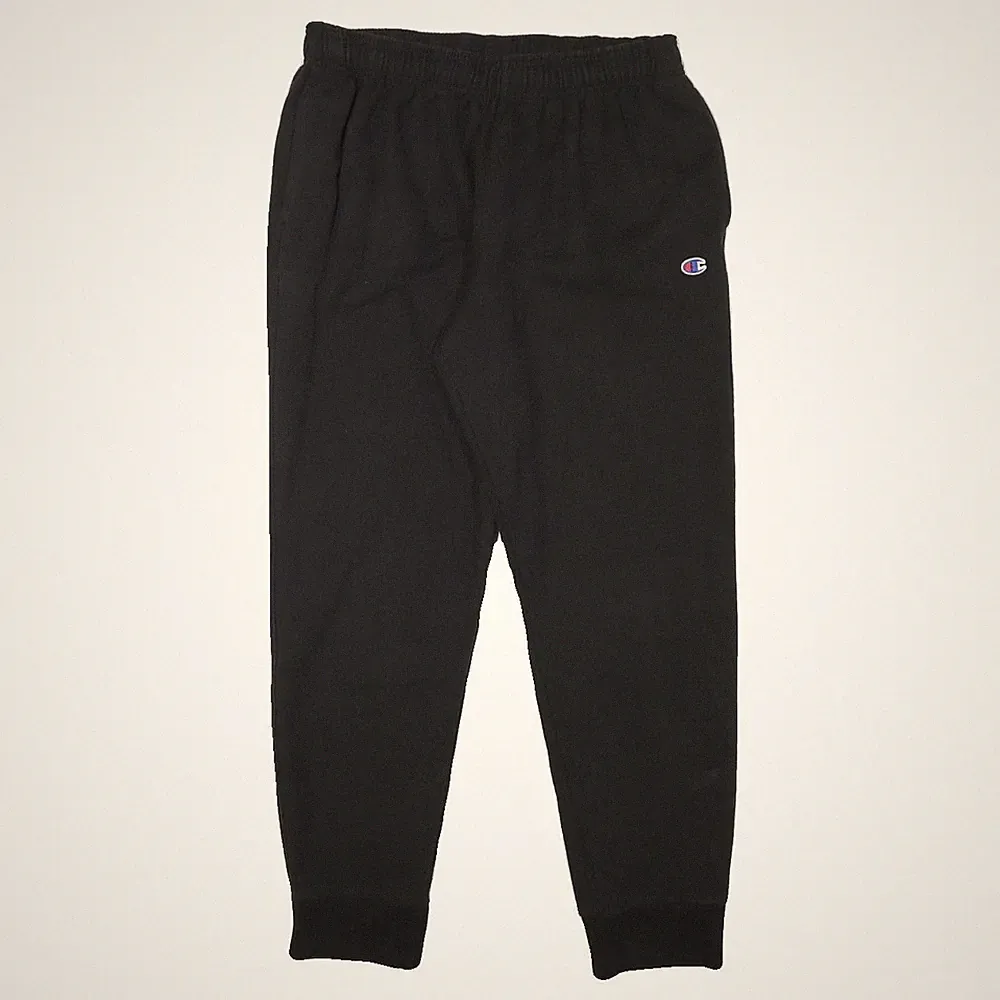 CHAMPION Herren Jogginghose Schwarz L W28 L27 Baumwollmix Schmal Verjüngt