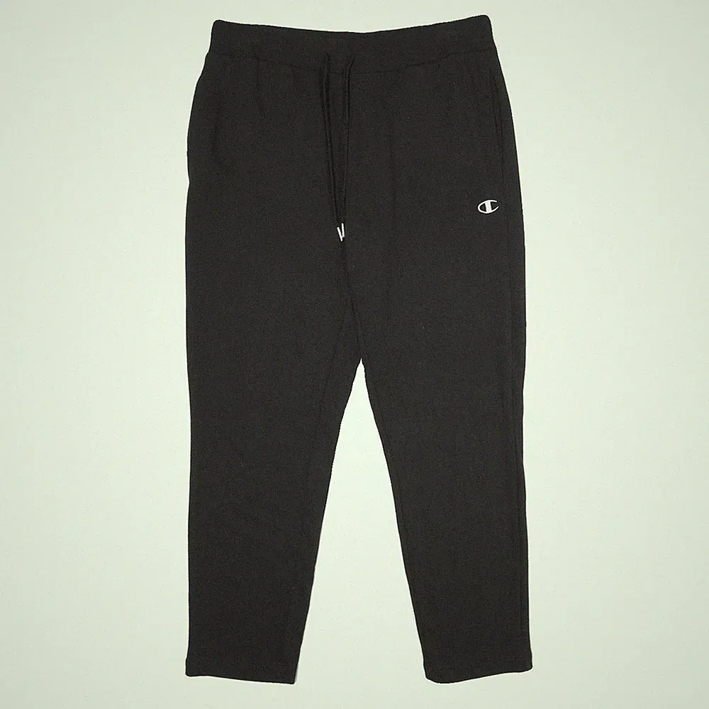 CHAMPION Herren Jogginghose Schwarz Slim Tapered L W32 L30 Baumwoll-Mix