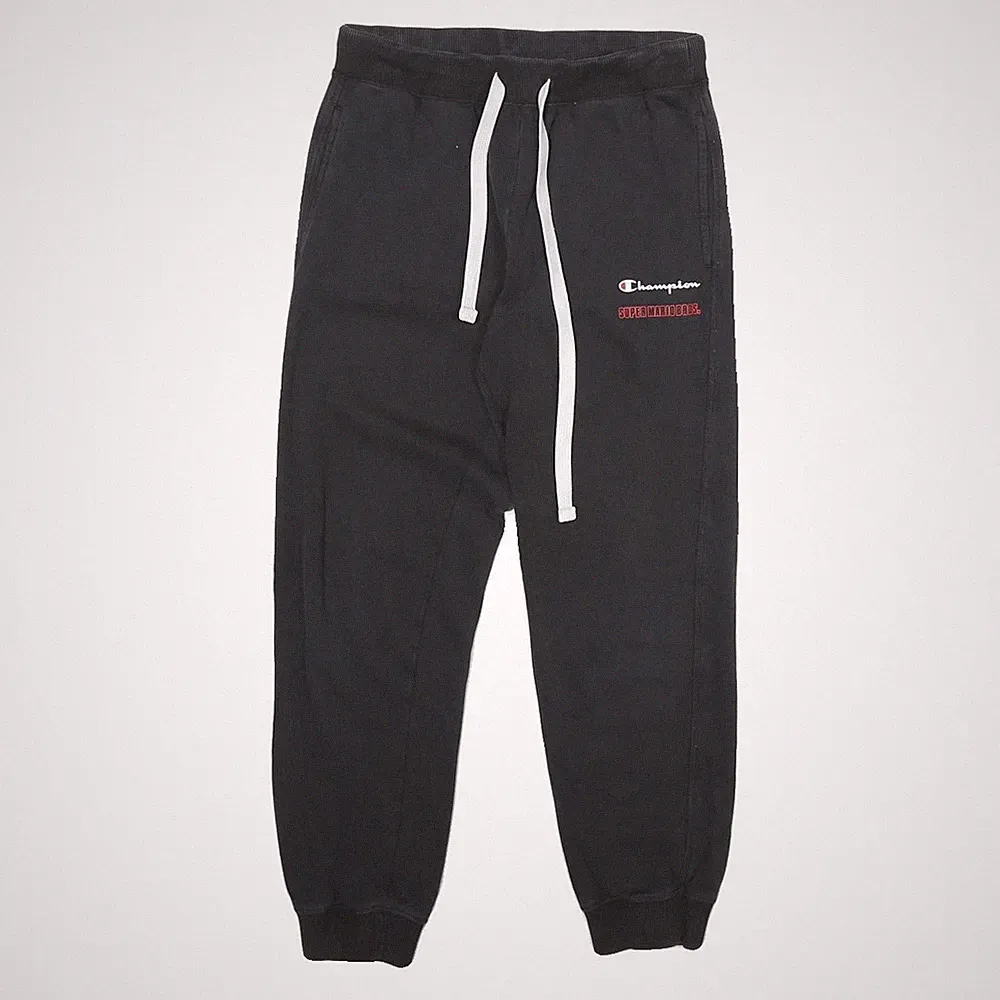 CHAMPION Herren Jogginghose SCHWARZ XS W26 L25 Baumwolle Slim Jeans Super Mario