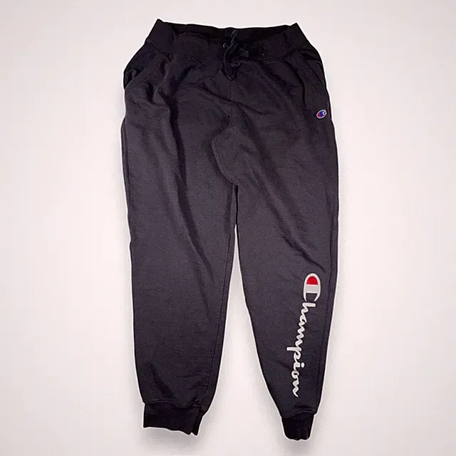 Champion Joggers Big Logo Black Size L Y2K Sweatpants