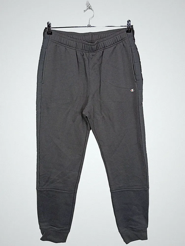 Champion Jogginghose Herren Gr. 52 XL Dunkelgrau mit Seitenstreifen