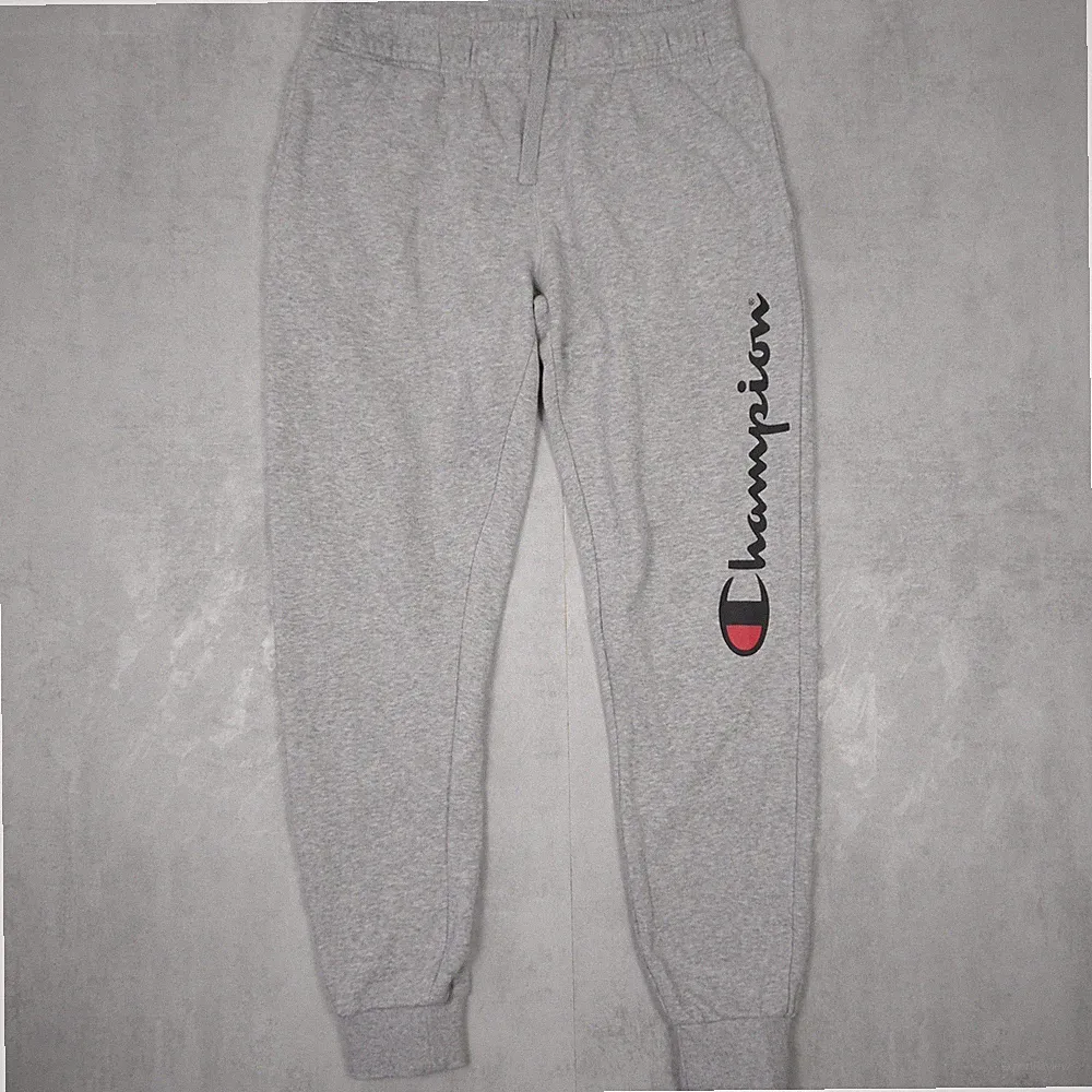 Champion Jogginghose Herren Grau XL Regular Fit Streetwear Script Logo