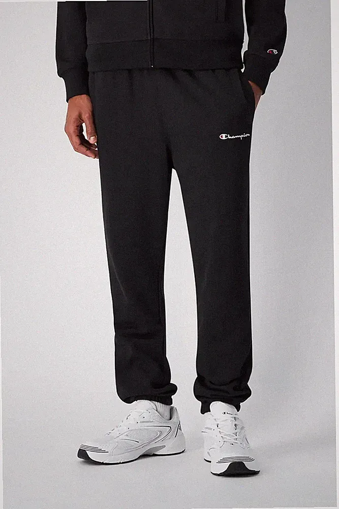 Champion Jogginghose Herren M Schwarz Trainingshose Logo Elastisch