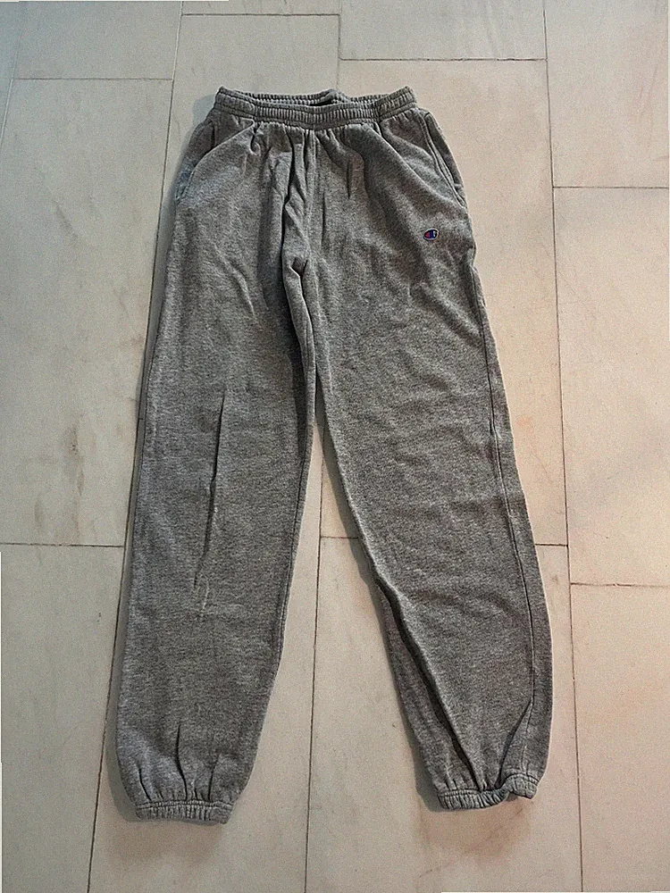 Champion Jogginhose Herren L grau Jogger vintage