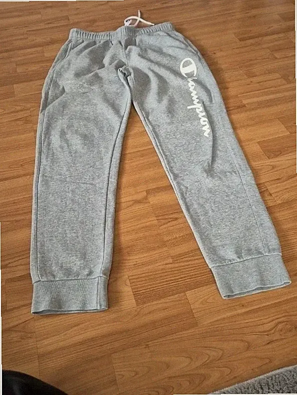 Champion M Jogginghose grau Herren Sweat Hose Sport Pants Cuff Logo