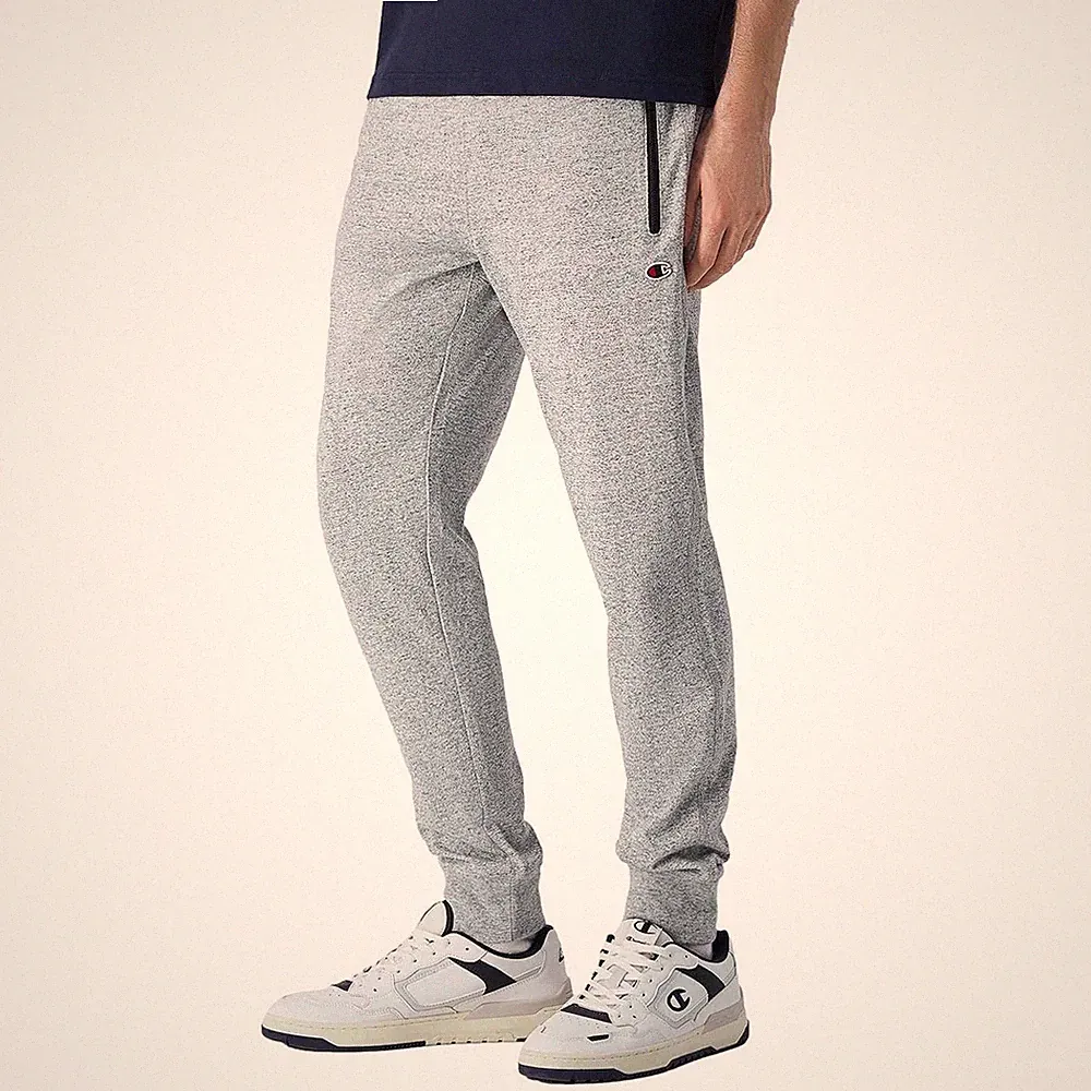 Champion Rochester Herrenkleidung Jogginghose 220807EM021 RIB CUFF PANTS Grau