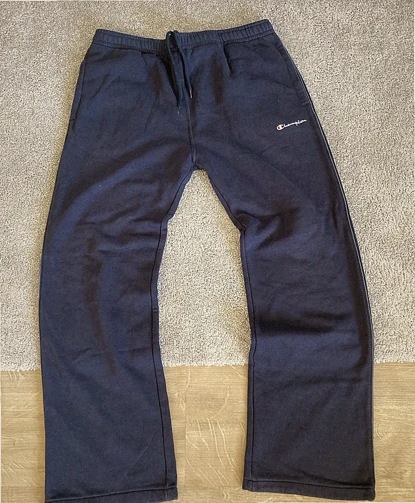 Champion Vintage Sweatpants Size XL Navy Retro Open Leg Jogger Men