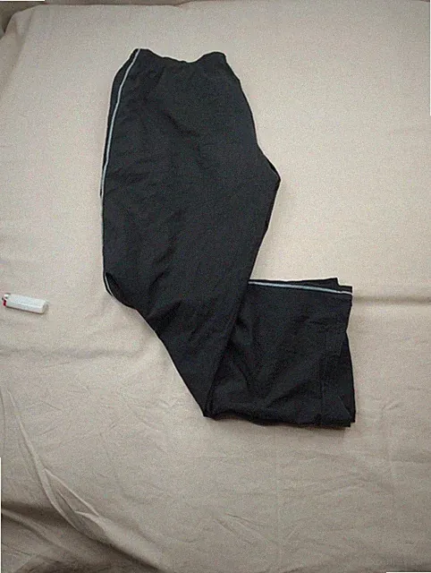 Champion Vintage Xl Sweatpants Trackpants Sport Jogging Hose Schwarz Leg Zipper