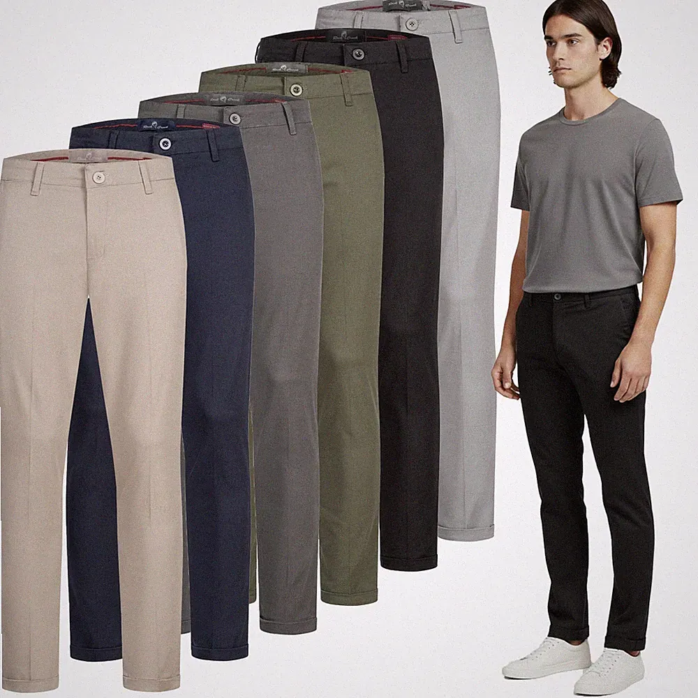 Chino Hose Herren Stretch Rock Creek Herren Hosen Chinohose Businesshose RC-2445