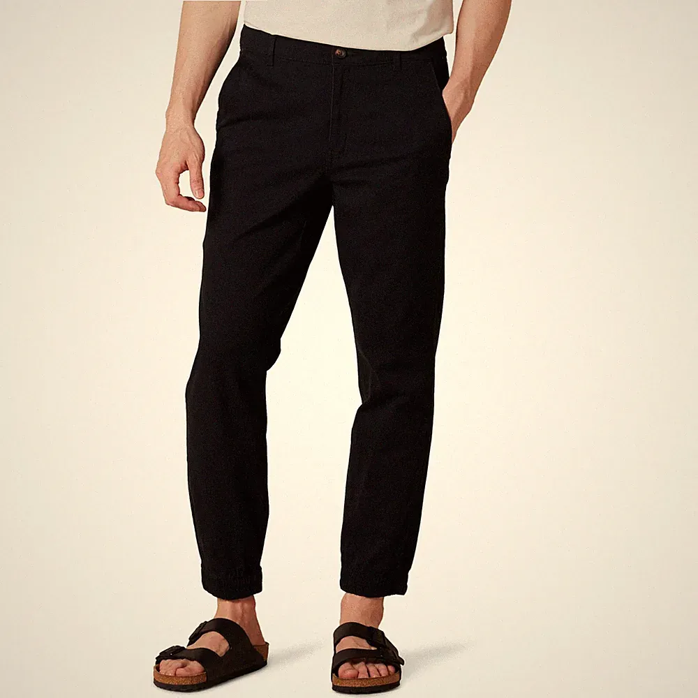 Chino-Jogginghose Herren Schwarz XL, schmale Passform, Amazon Essentials