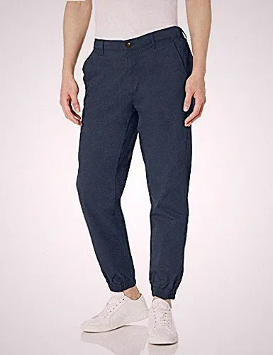 Chino-Jogginghose Herren XL Marineblau Gerader Schnitt Amazon Essentials