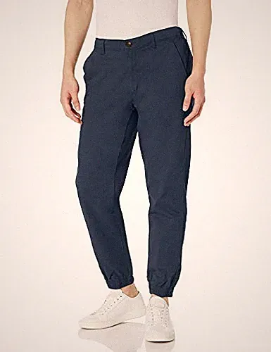 Chino-Jogginghose Herren XL Marineblau Gerader Schnitt Amazon Essentials