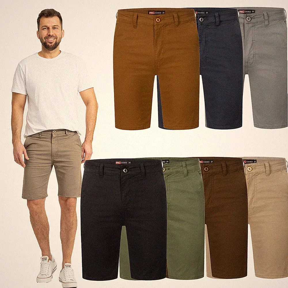 Chino Shorts Herren Kurze Hose Rock Creek Herren Chinoshorts Bermuda H-416 NEU
