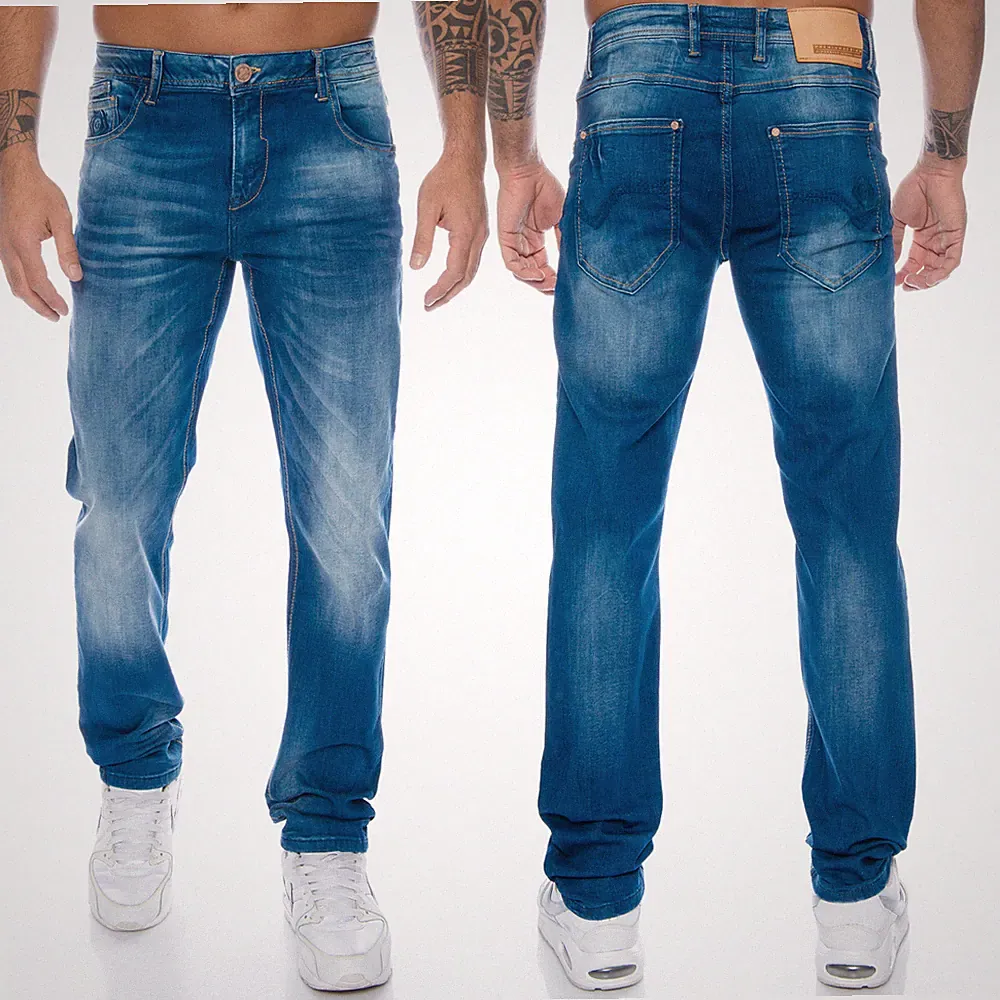 Cipo & Baxx Jeans Herren Regular Slim Fit Hose Dicke Nähte Freizeit Mens Pants