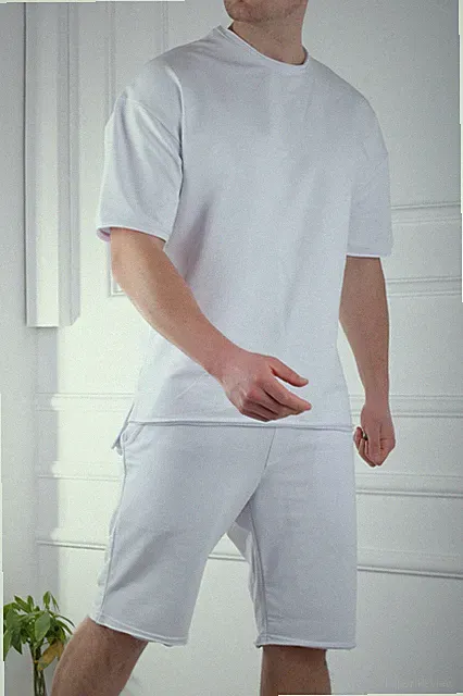 Clubwear Sportanzug Jogginganzug Basic Anzug T-Shirt Kurze Hose MEGAMAN SA-9000
