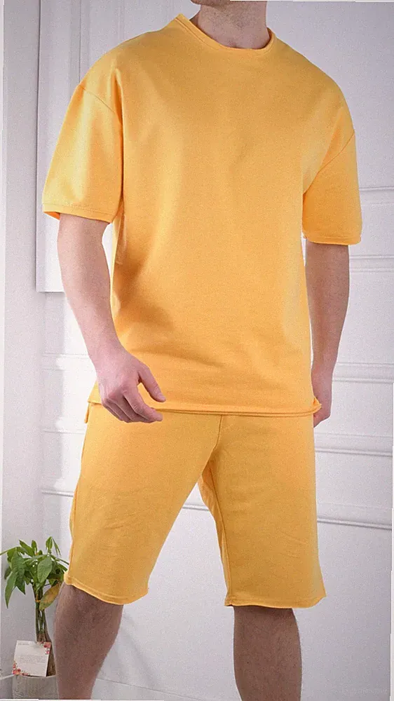 Clubwear Sportanzug Jogginganzug Basic Anzug T-Shirt Kurze Hose MEGAMAN SA-9000