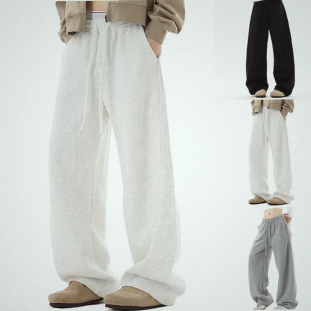 Comfort Wide Leg Jogginghose Unisex Oversize Baggy Kordelzug Freizeithose