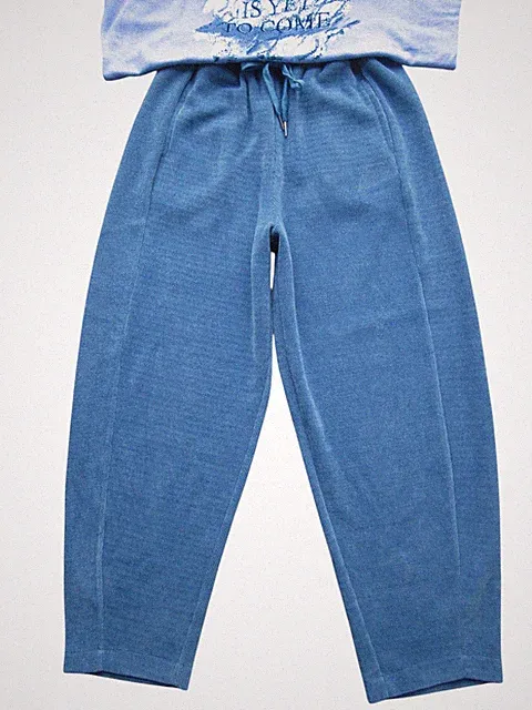 CORDHOSE BALLON Hose Highwaist Kord Jogpant Jogginghose 38 40 42 44 jeans blau