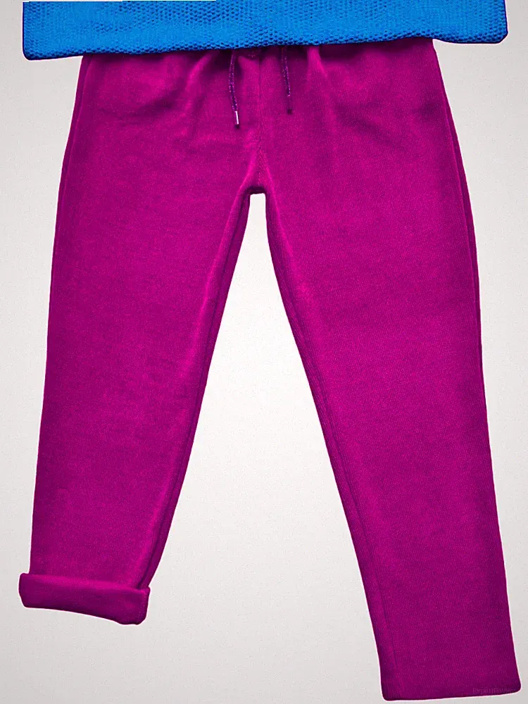 CORDHOSE Joggpants Kord Hose Jogpant Jogginghose Taschen 46 48 50 52 lila beere