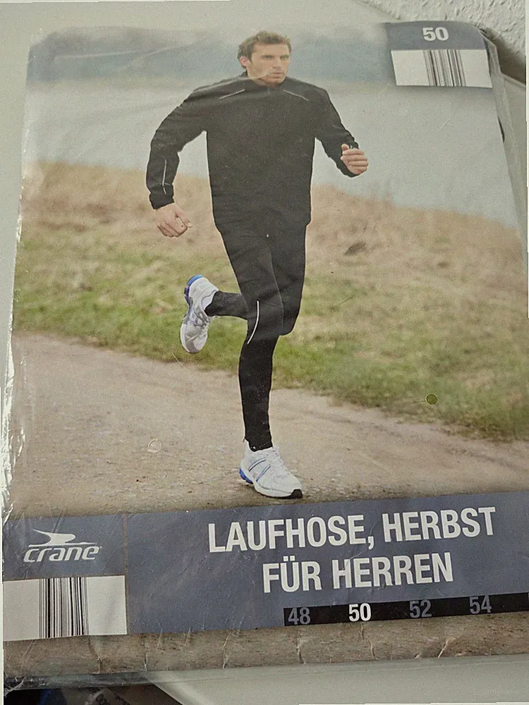 crane Herren Laufhose Herbst schwarz Größe 50 NEU