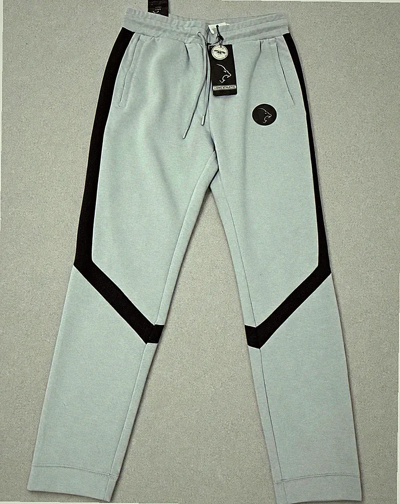 Criminal Damage Herren Jogginghose M Grau/Schwarz Tapered, elastischer Bund