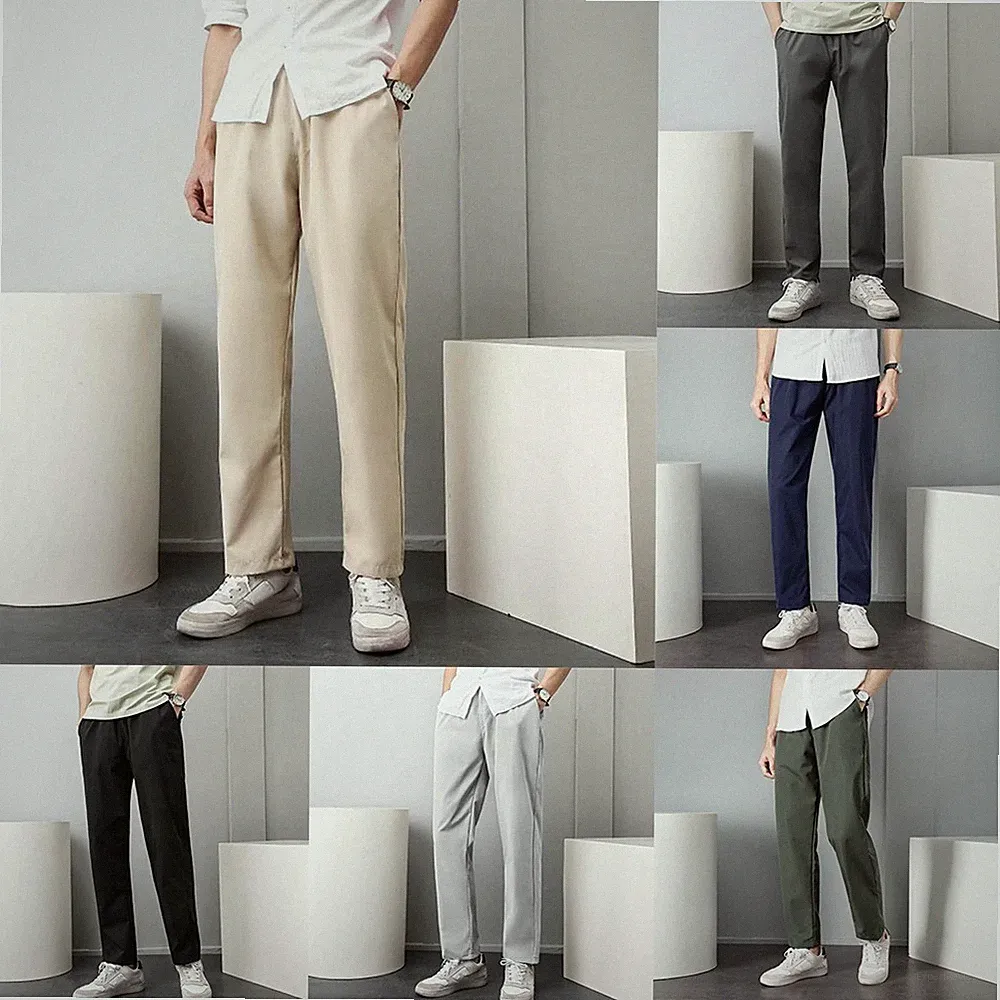 Cropped Business und für freizeit Anzughose für Herren im koreanischen Mode Stil