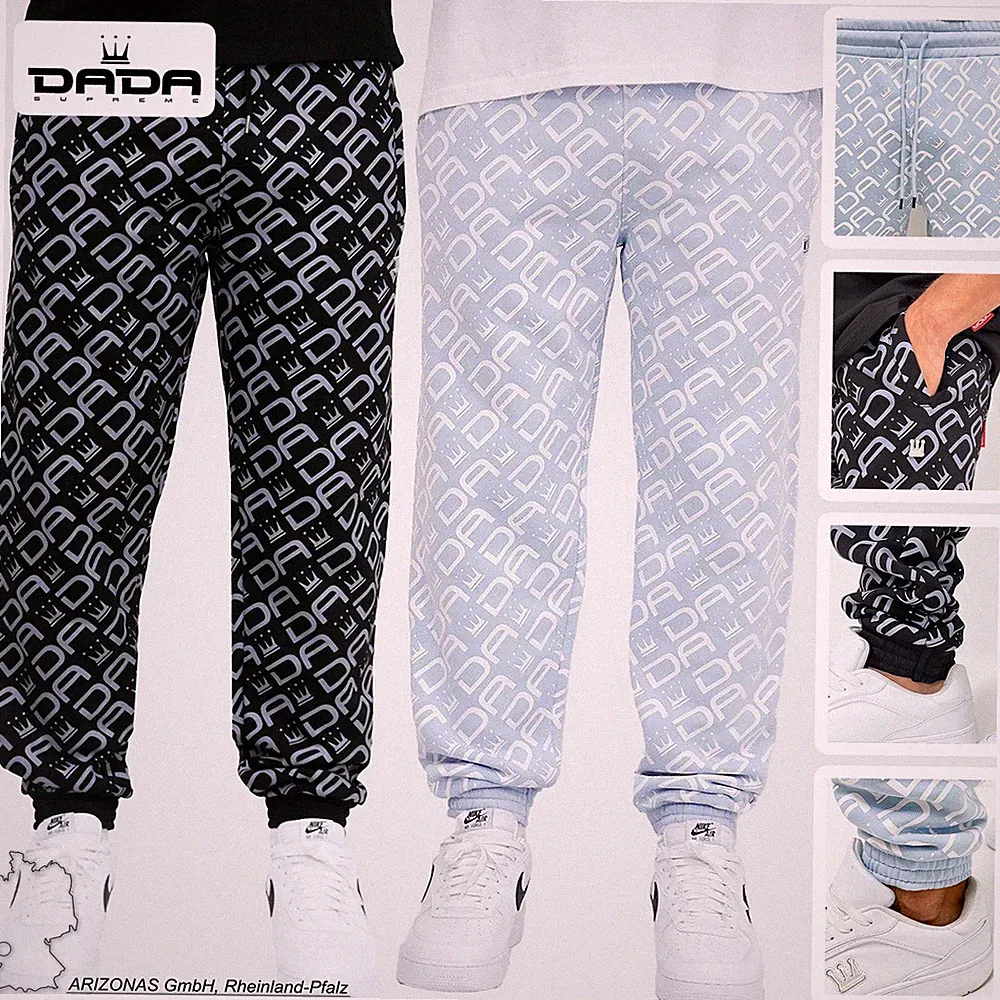 DADA SUPREME Herren Jogginghose All Over Print Streetwear Hose