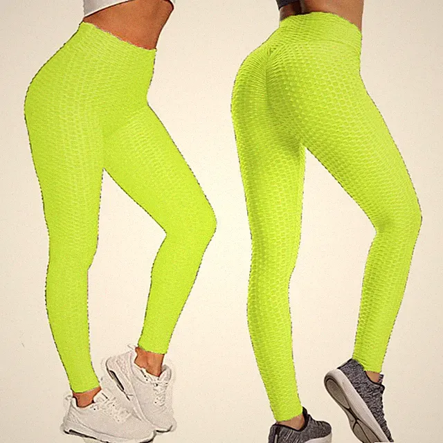 Damen Anti Cellulite Leggings Push Up Sporthose Fitness Gym Yoga Stretch Leggins