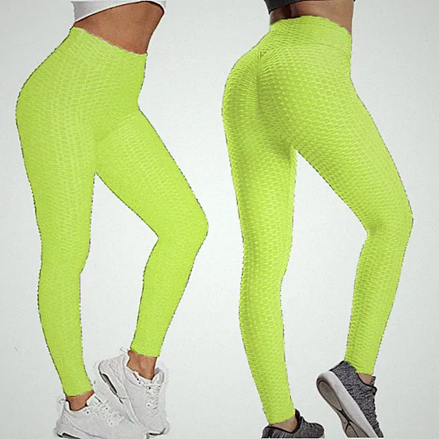 Damen Anti Cellulite Leggings Push Up Sporthose Fitness Gym Yoga Stretch Leggins