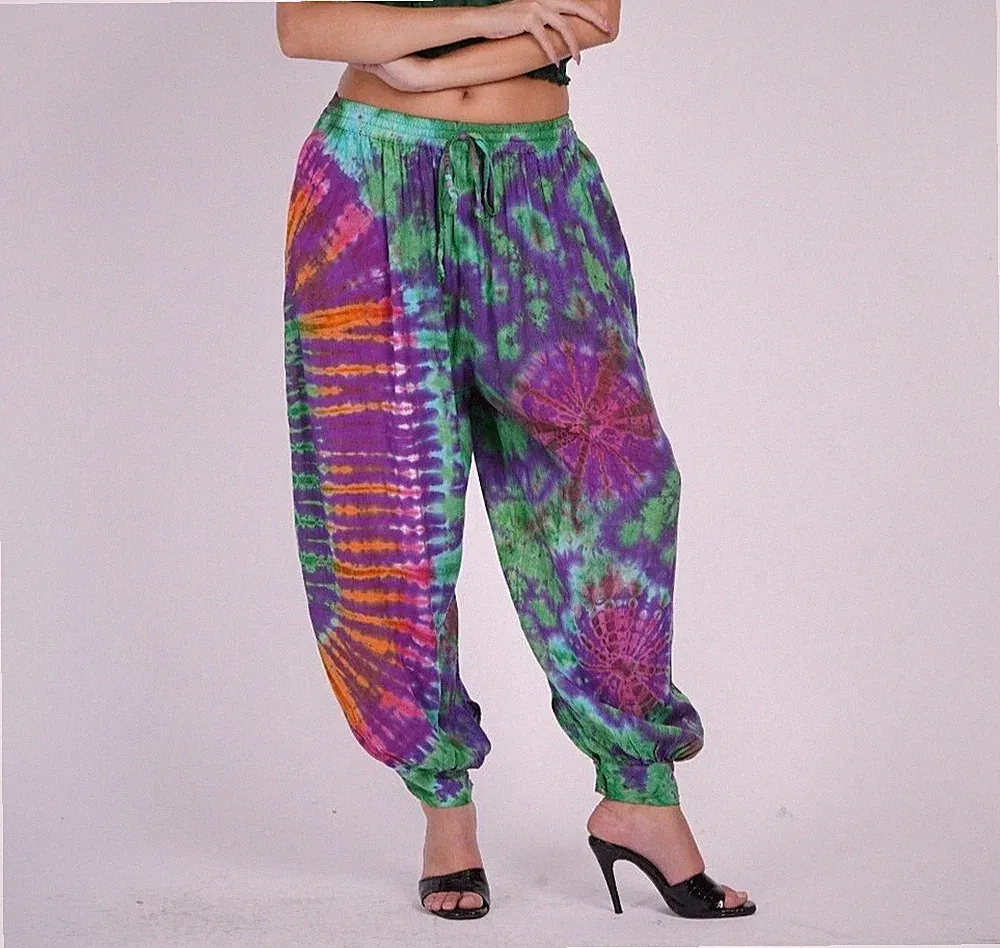 Damen Batik bequeme Harem Jogginghose mit Tasche Pyjama Großhandel Mix Posten