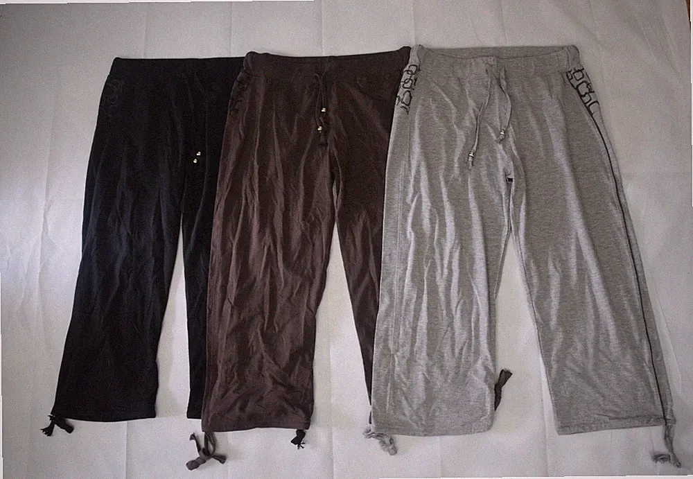 Damen Caprihose Neu Damen Bermuda Damen Stoffhose Damen Jogginghose L - 3XL Hose