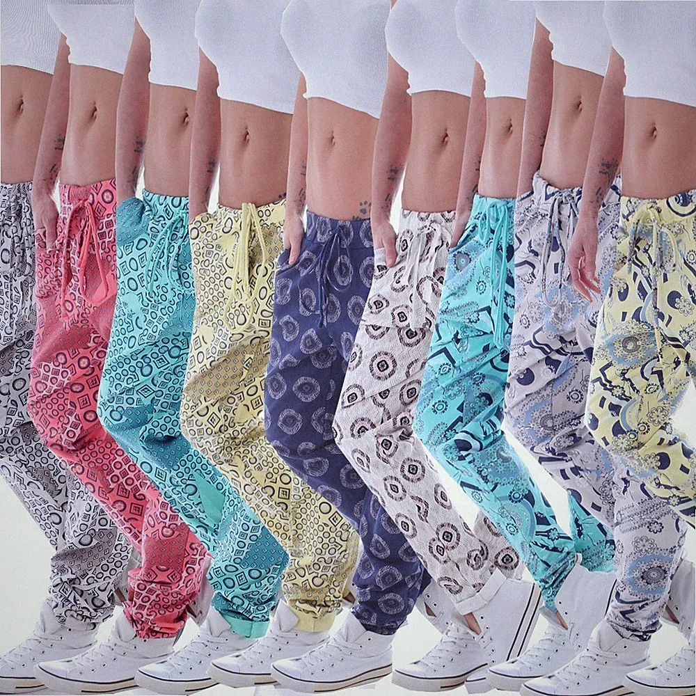 Damen Chino Boyfriend Hose Sporthose Hüfthose Jogpants Pumphose Jogginghose C8