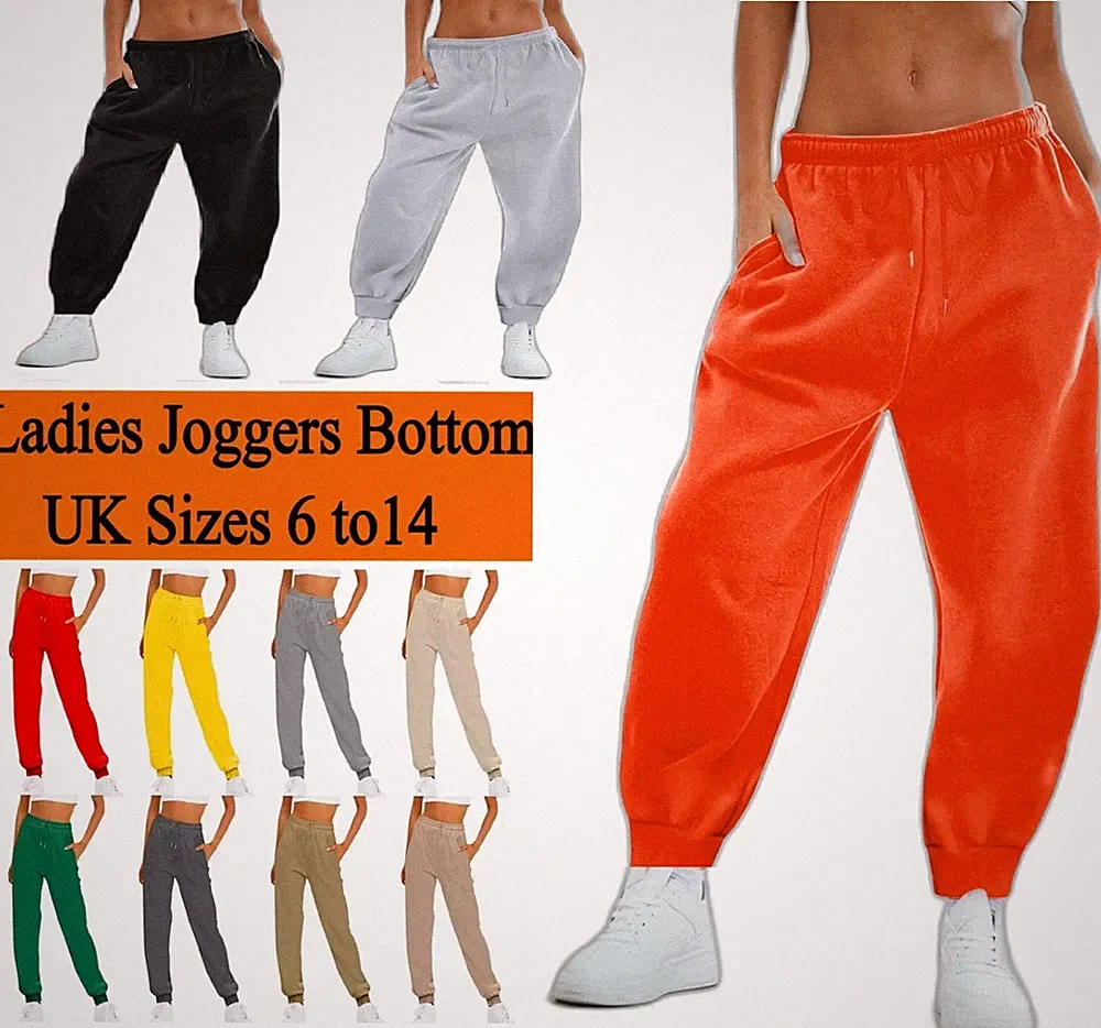 Damen Fleece Jogginghose Damen Hose Jogging Hose Gym Yoga Freizeit Jog Pants