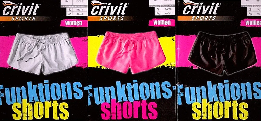 Damen Funktion-Shorts S M L Sporthose kurz Laufhose Shorts Fitness Jogginghose